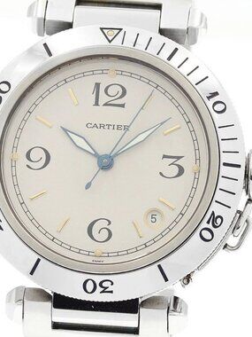 CARTIER Pasha 38MM W3100655 Date beige Dial Automatic Men's Watch